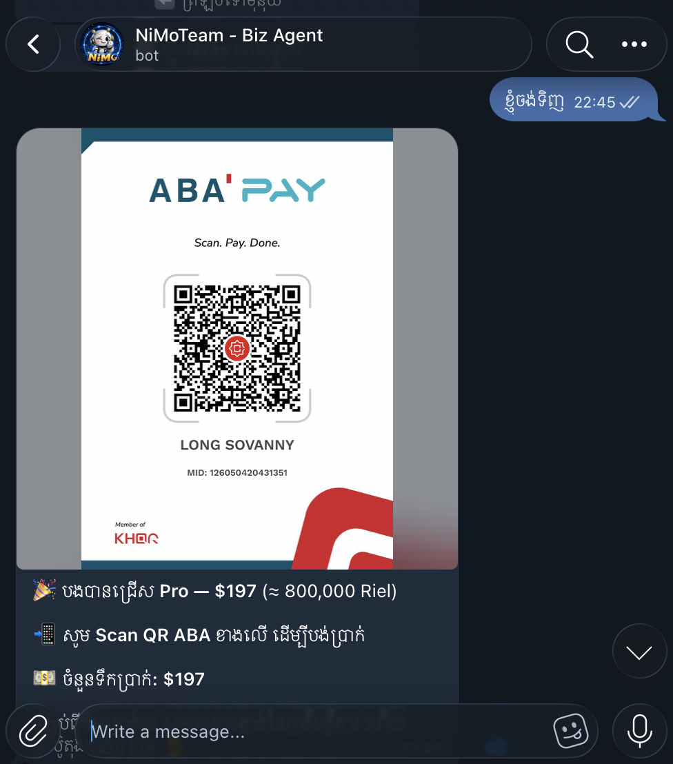 ABA Pay QR — Cambodia Biz Agent